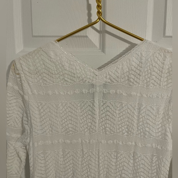 Rabbit rabbit rabbit white lace size 12 dress midi length - Picture 4 of 7